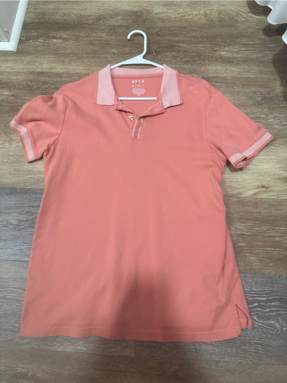Apt. 9 Coral Pink Polo Shirt